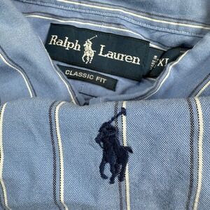 Polo Ralph Lauren Long Sleeve Stripes Blue XL Button Shirt